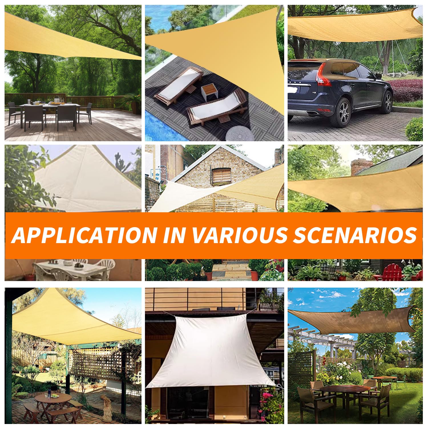 OOTONAT easy-install sun sail kit makes shade setup quick and practical