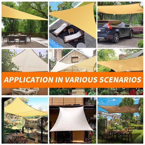 OOTONAT easy-install sun sail kit makes shade setup quick and practical