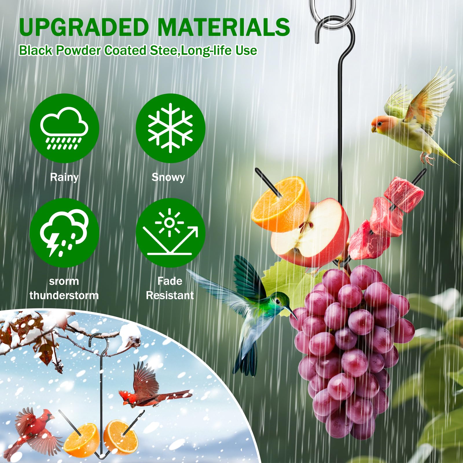 OOWDN Oriole Feeder with grapes demonstrates versatile feeding options for birds