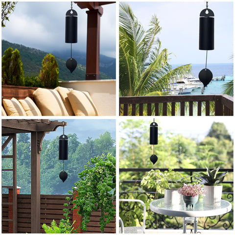 OOYAYA large metal wind chime tubing detail emphasizes quality.