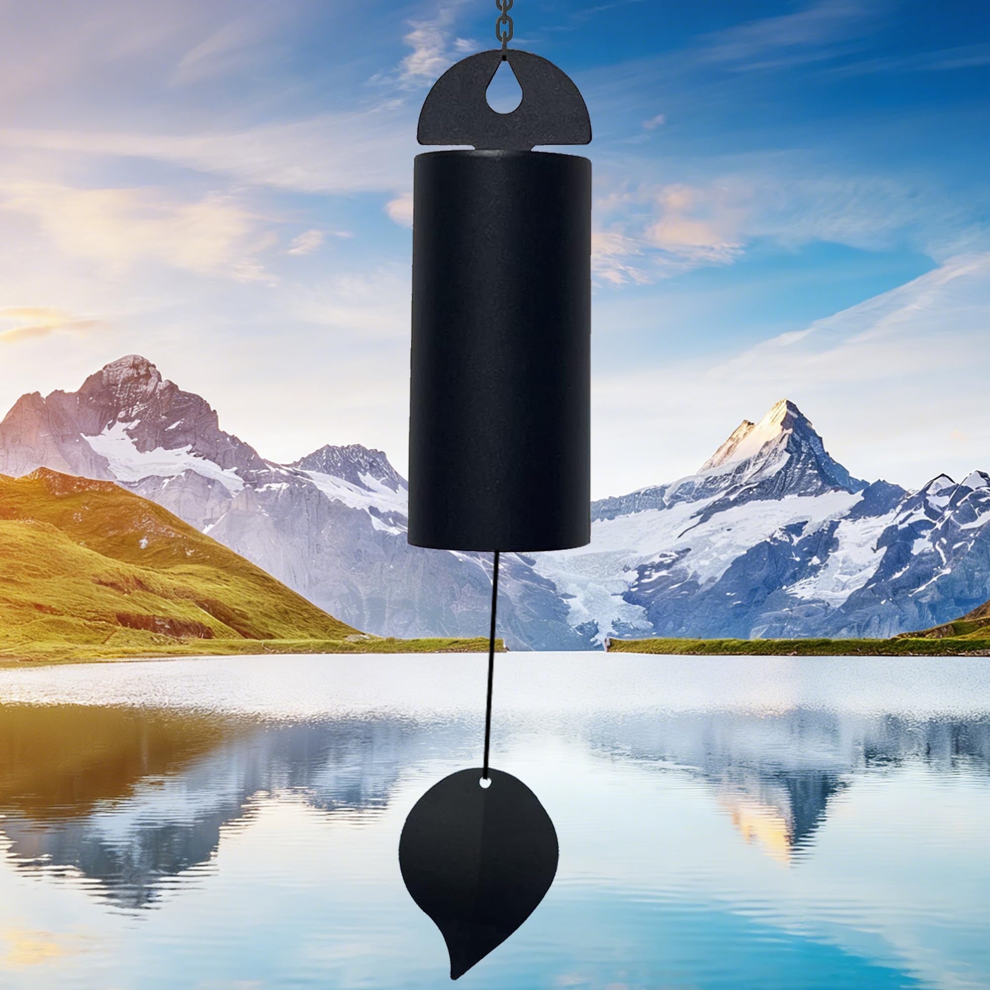 OOYAYA wind chimes deep tone cylinder for tranquil outdoor ambience.