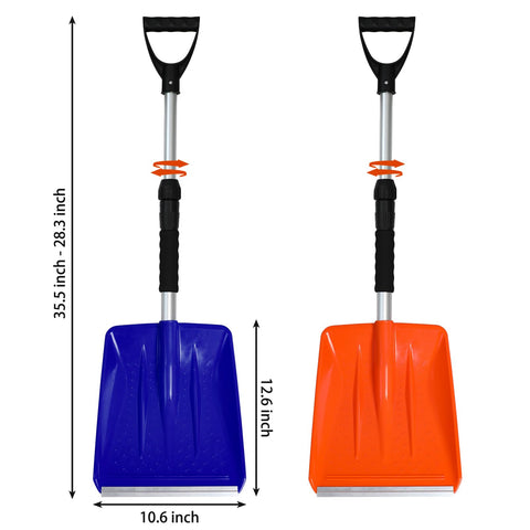 OPELETNNT collapsible snow shovel ready for compact storage in trunk