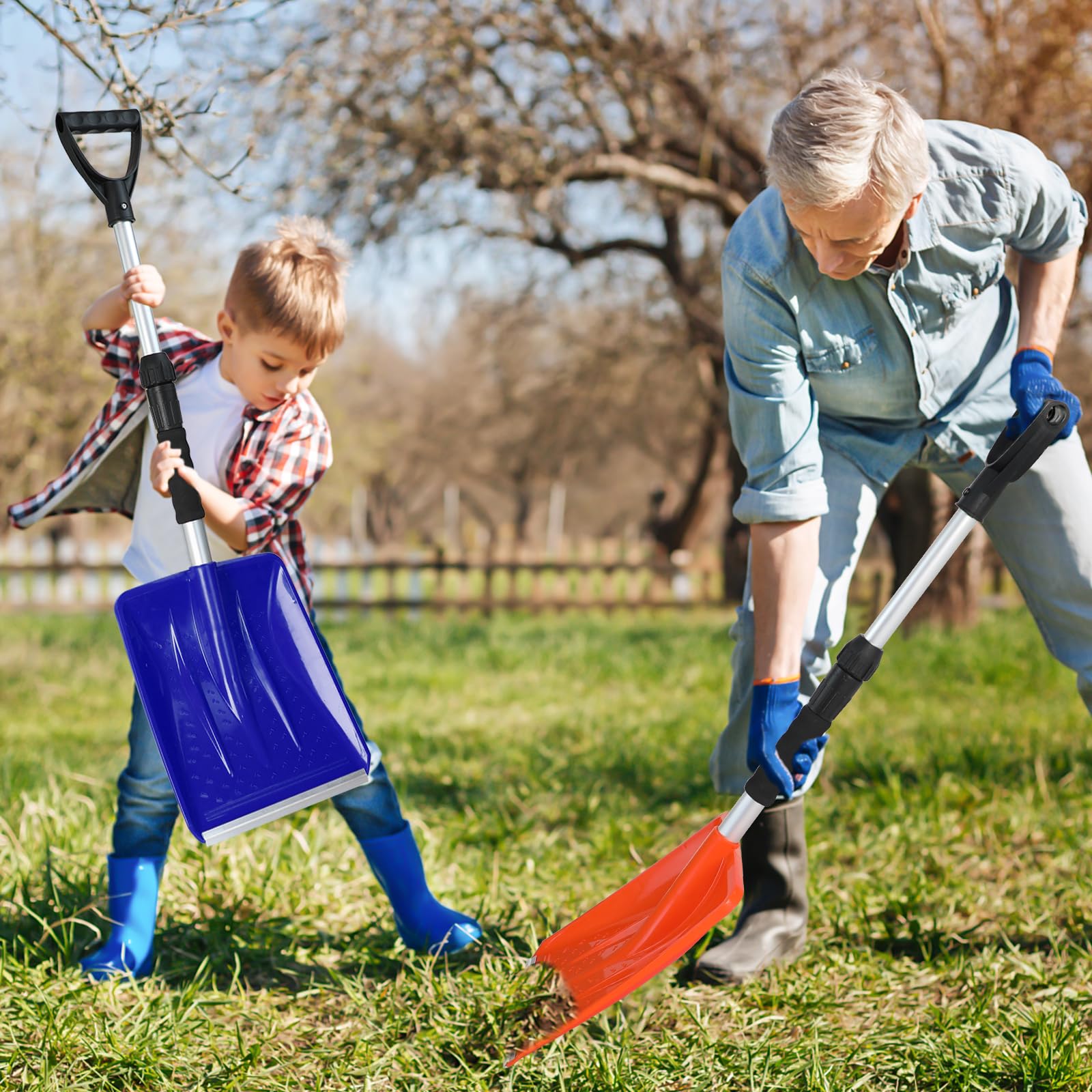 OPELETNNT two-pack of kids snow shovels for family readiness