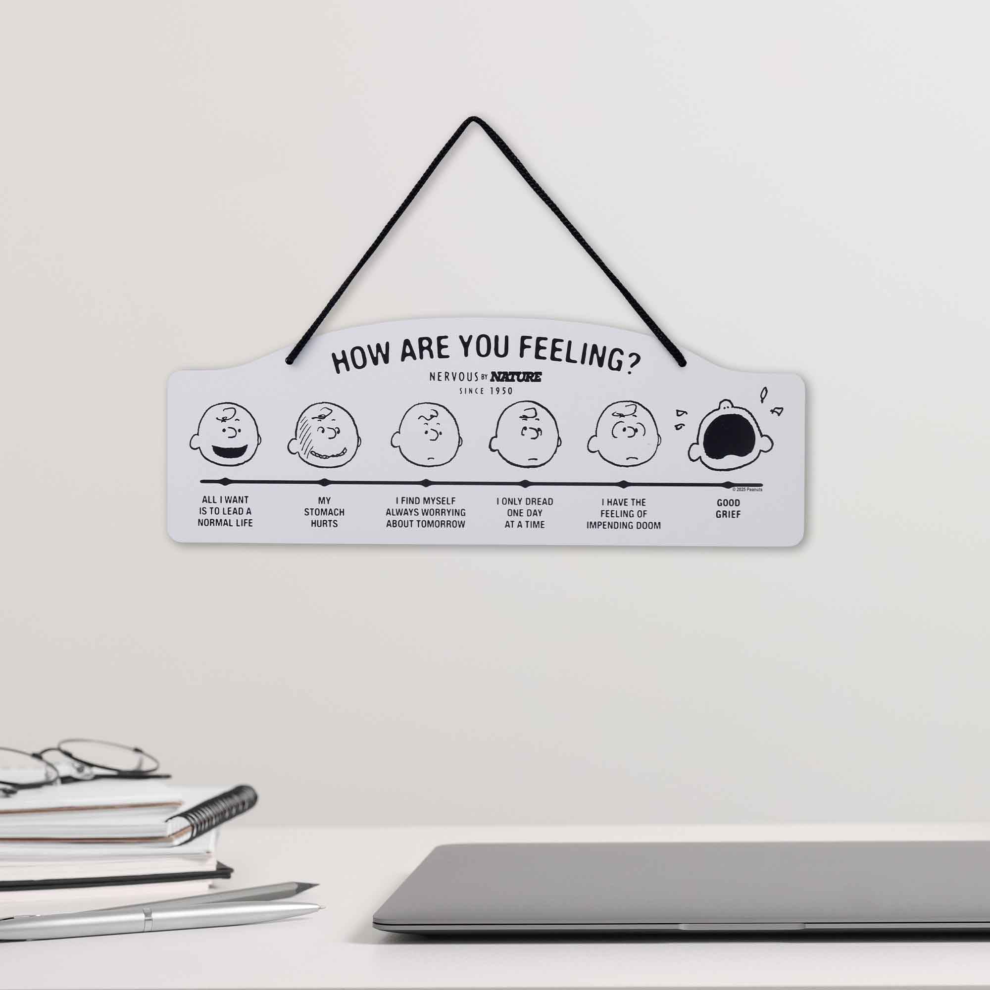 Open Road Brands Peanuts How Are You Feeling sign Made in USA and durable