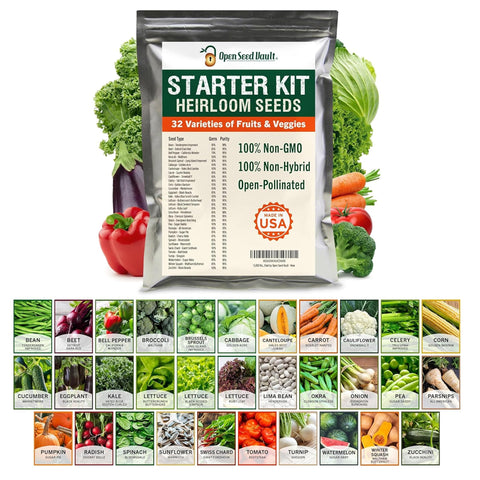 Open Seed Vault 32-vegetable-seeds-pack ready for home gardens and fresh meals