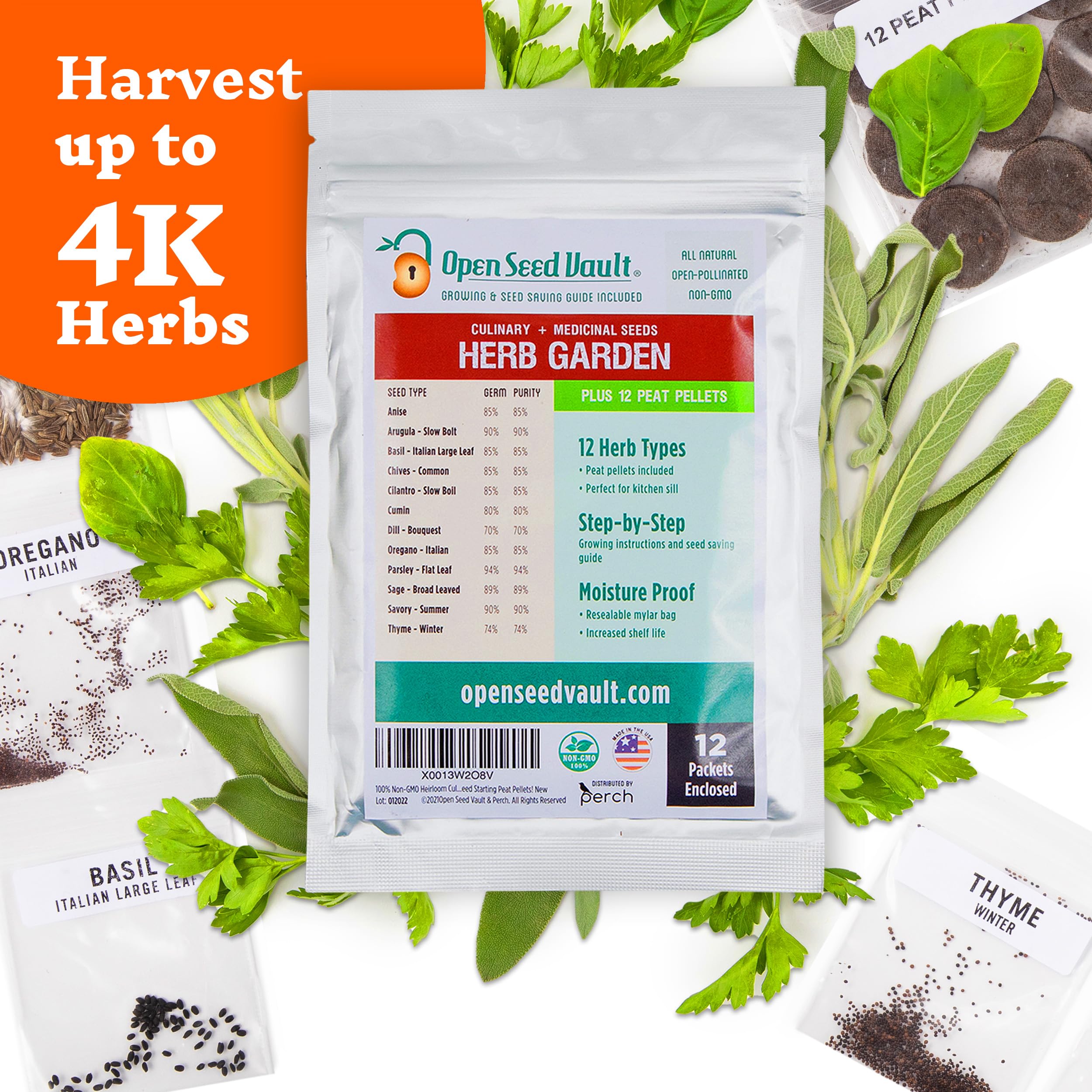 Open Seed Vault cilantro seeds ideal for zesty garnishes and salsas.