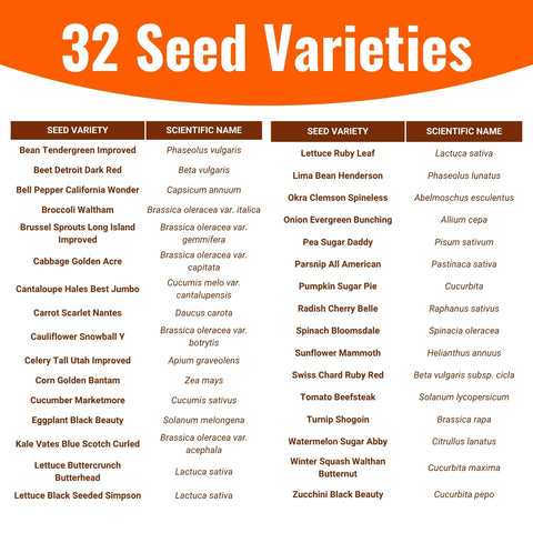 Open Seed Vault garden-setup-ready image demonstrates seeds for outdoor planting