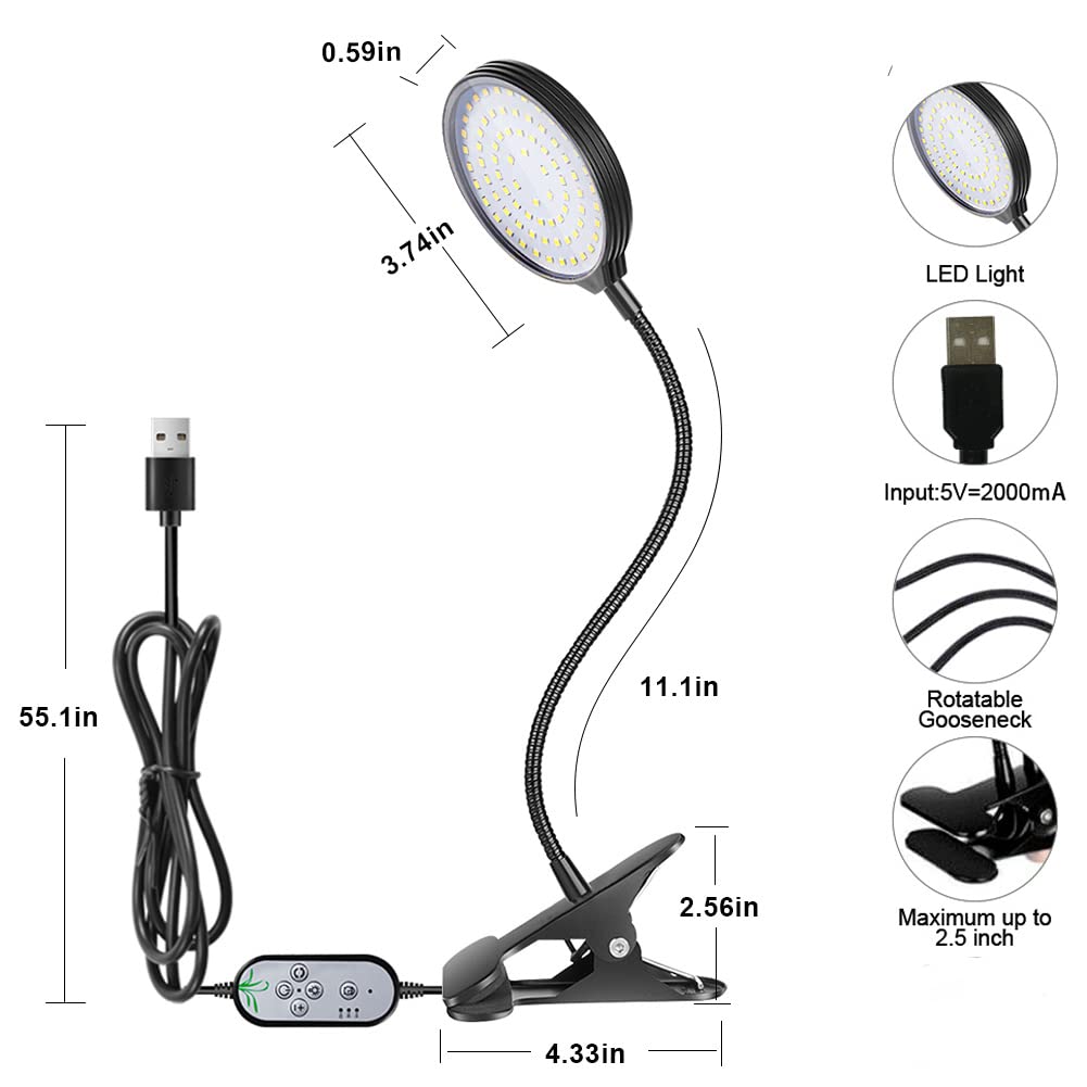 OpenBeauty Grow Light five dimmable levels for different growth stages and efficiency