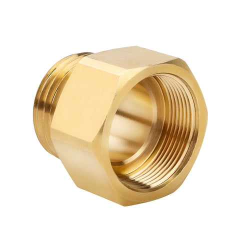 Ophjerg brass hose bib adapter on an arrowhead spigot enhances durability and flow.
