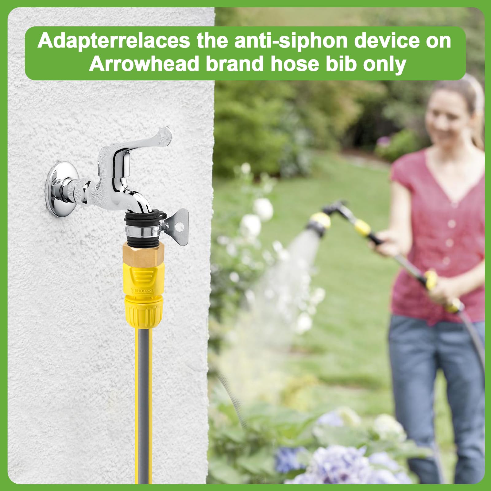Ophjerg easy-install on Arrowhead spigots for leak-free garden connections.