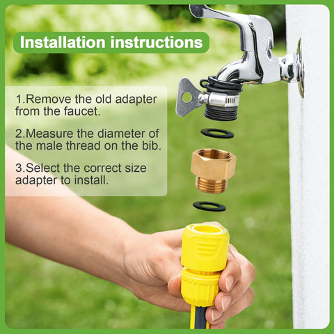 Ophjerg heavy-duty brass adapter delivers rust protection and long-lasting use.