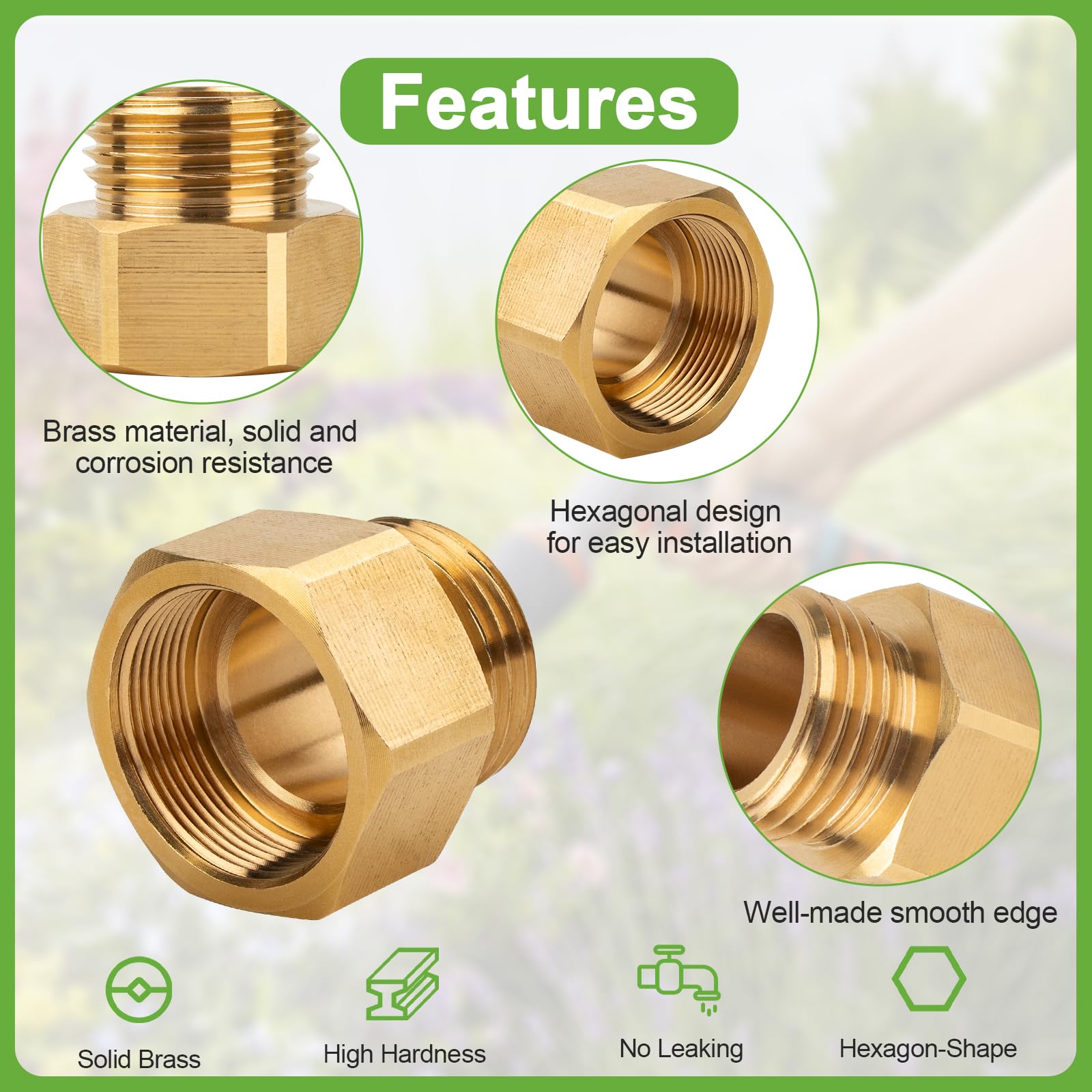 Ophjerg one-one-sixteenth fine-thread female to three-quarter GHT male offers versatile compatibility.