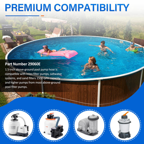 Ophjerg two-pack pool hose set provides replacement flexibility for both lines.