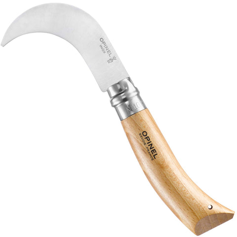 Opinel No. 10 pruning knife curved blade enables vineyard cuts