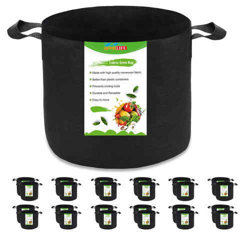OPPOLIFE 24-pack grow bags with handles for easy plant transport