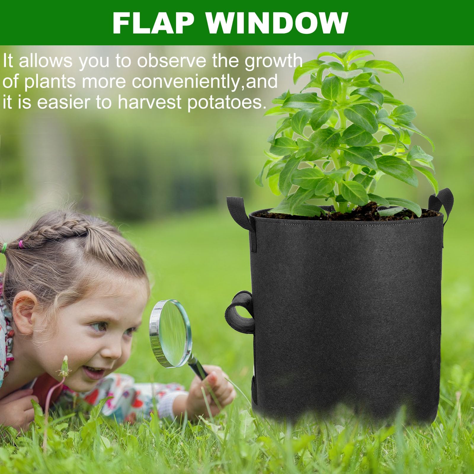 OPPOLIFE harvest visualization window showing tubers as they grow.