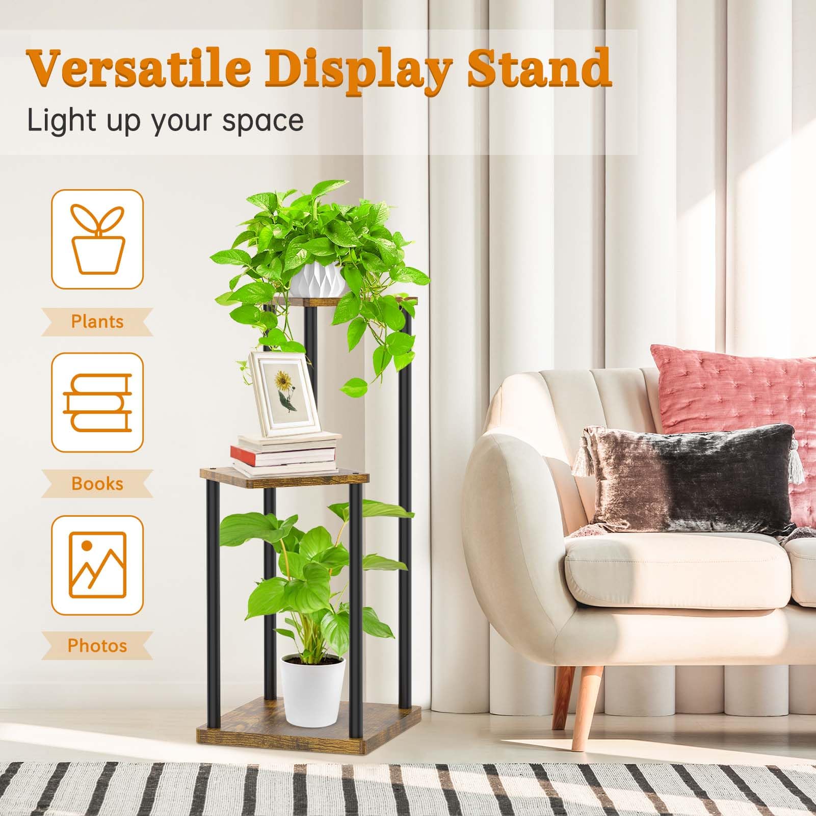 Oppro white color corner stand suited for bright modern interiors