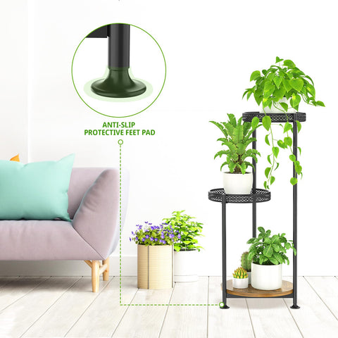 Oppro indoor-outdoor plant display suitable for patios, living rooms, and offices.