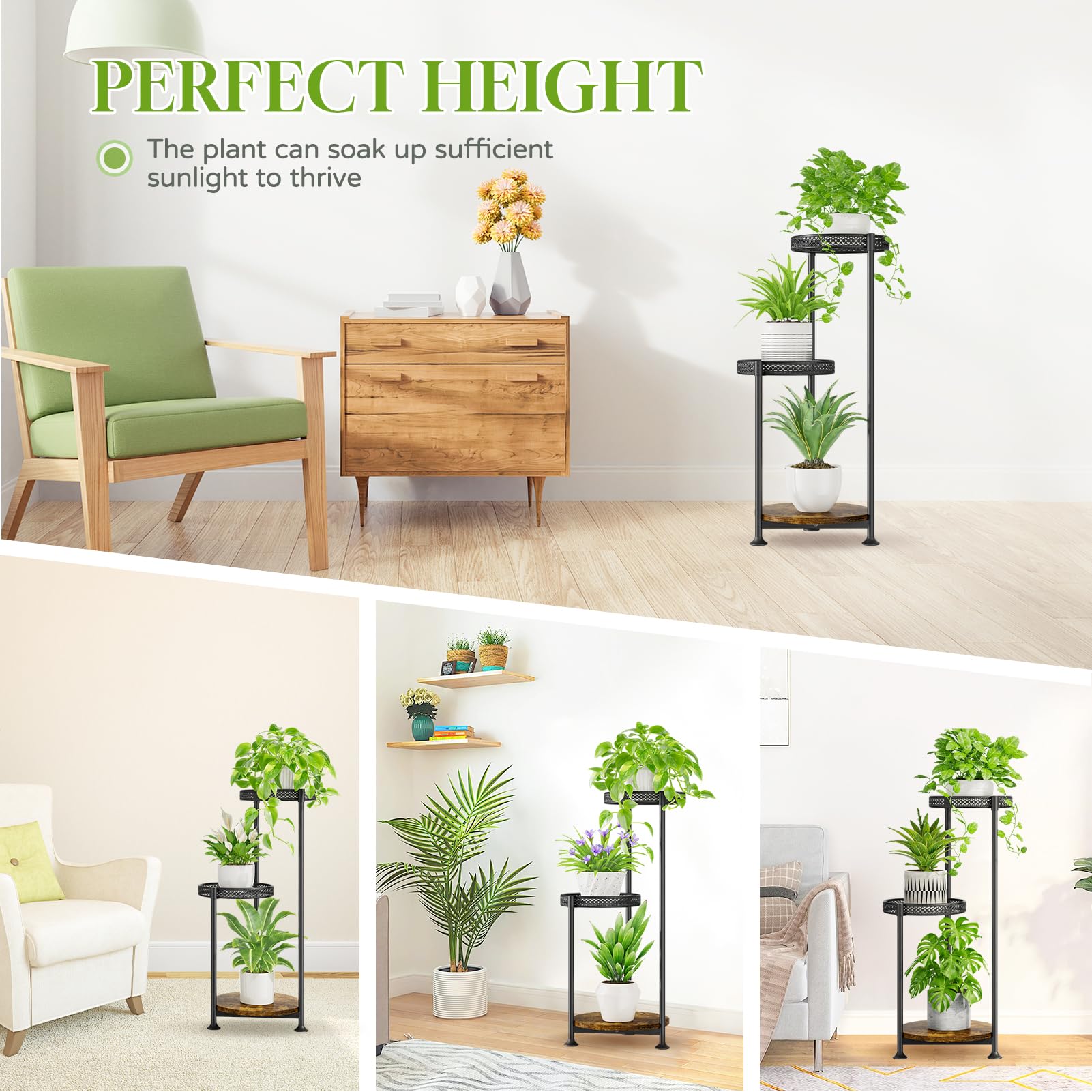 Oppro rustproof finish supports outdoor use with a stable silhouette.