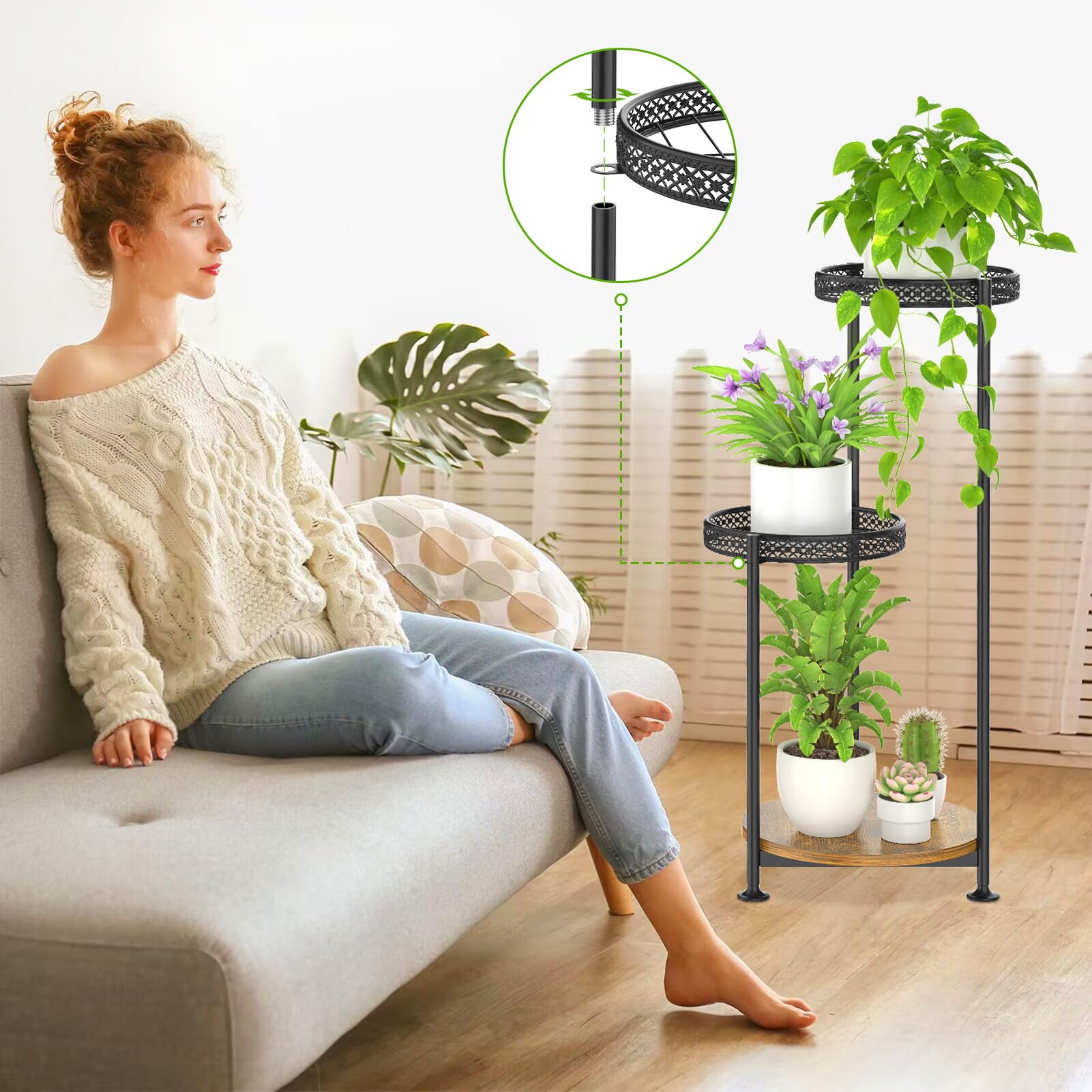 Oppro rustproof black stand designed for indoor and outdoor use.