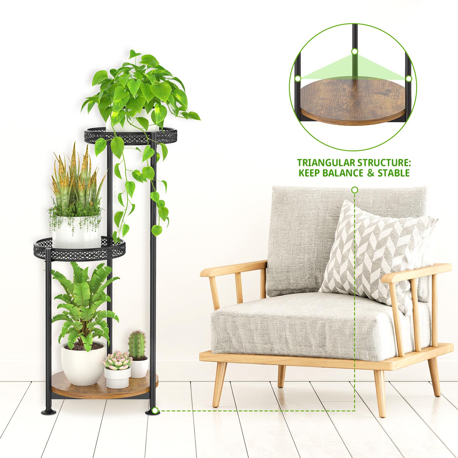 Oppro space-saving corner design fits tight spaces without clutter.