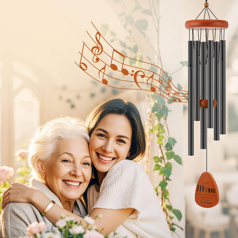 Oprever wind chime with six tubes yields soothing melodies.