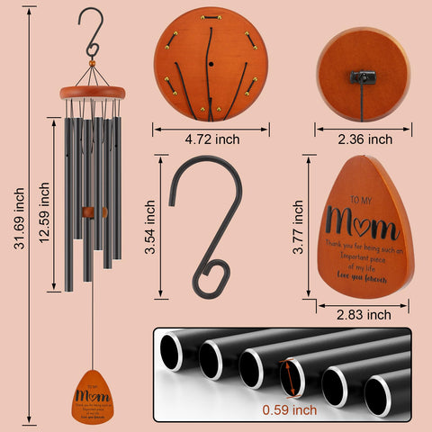 Oprever weather-resistant wind chime withstands rain and sun.