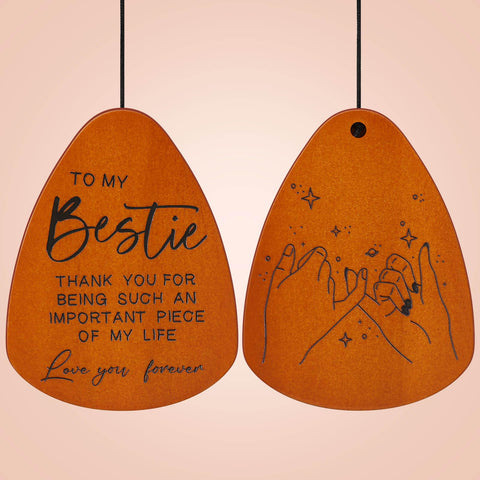 Oprever Bestie wind chime makes a thoughtful gift-ready home decor piece.