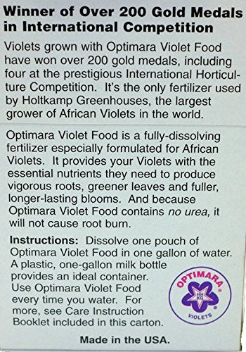 Optiflora Violet Food packets on shelf for convenient feeding.
