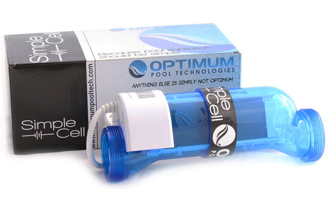 Optimum salt cell with clear housing for quick inspection and maintenance