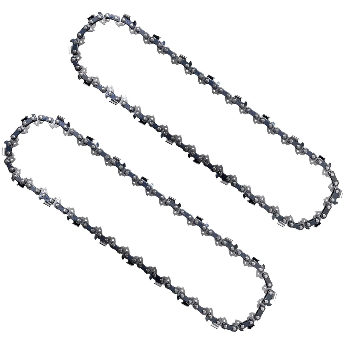 Opuladuo 10-inch chain close-up on teeth for precise, clean cuts