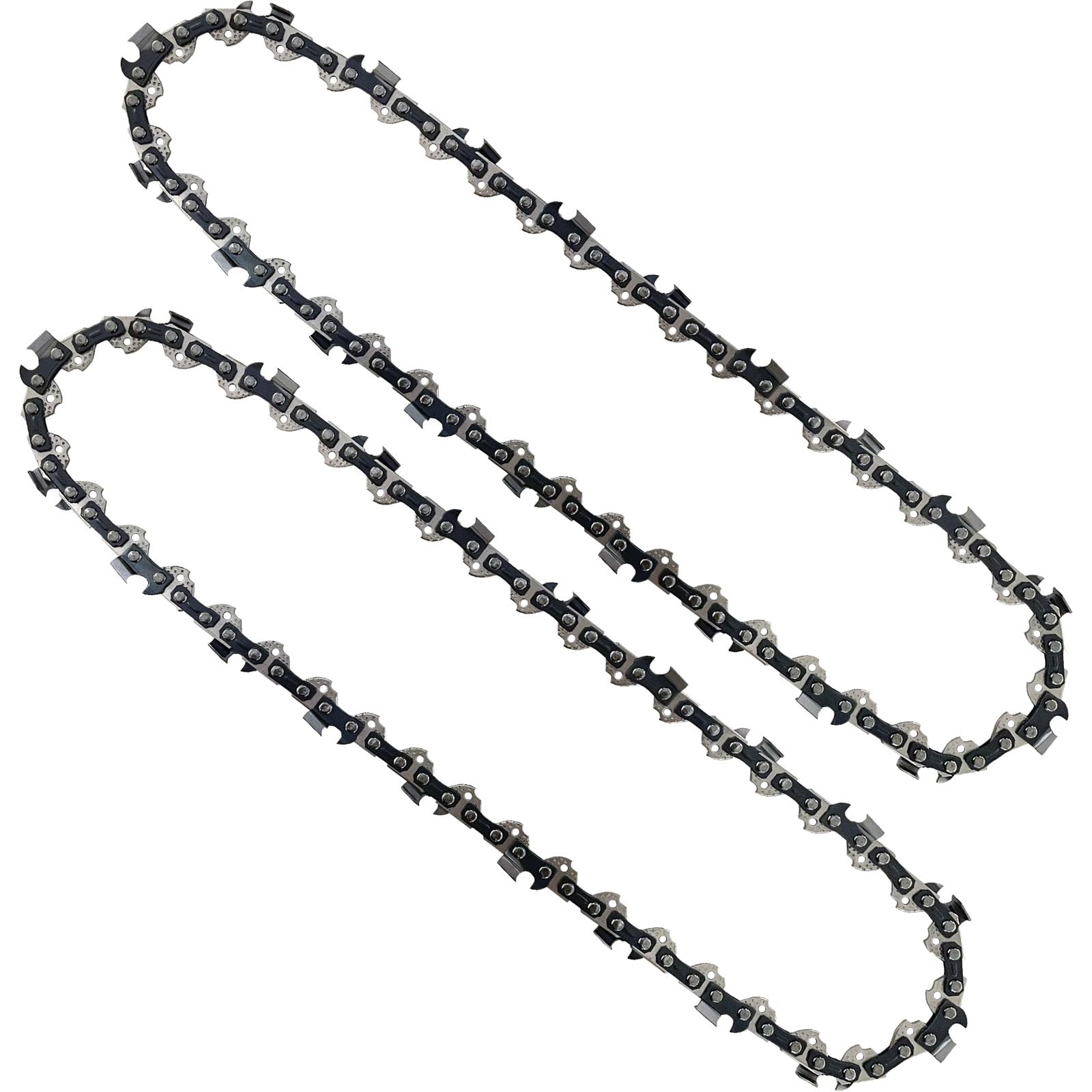 Opuladuo 2PC 10-Inch pole saw chain for Harbor Freight Atlas 59209 80V, optimized for clean cuts.
