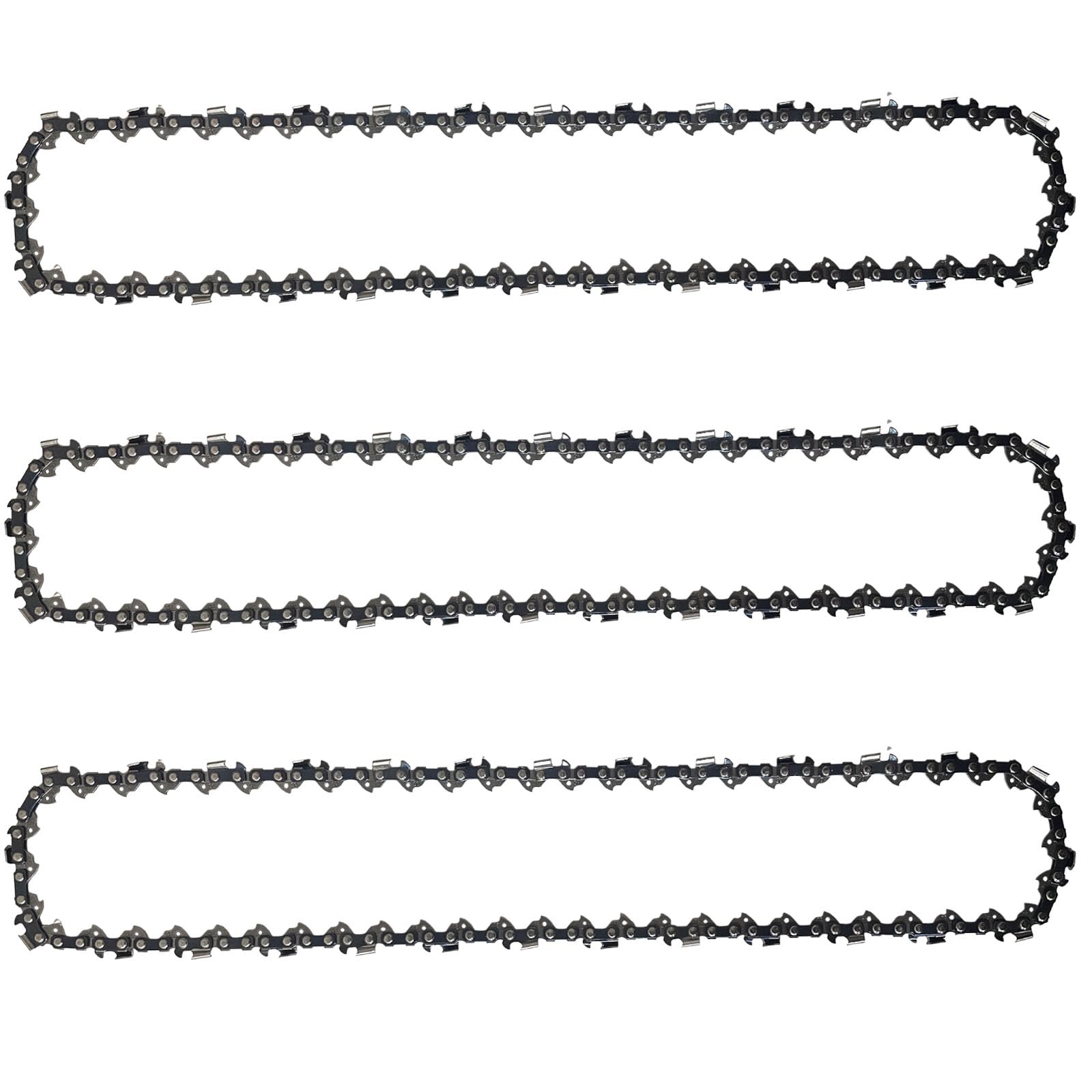 Opuladuo 16-inch chain close-up with sharpened teeth for clean cuts.