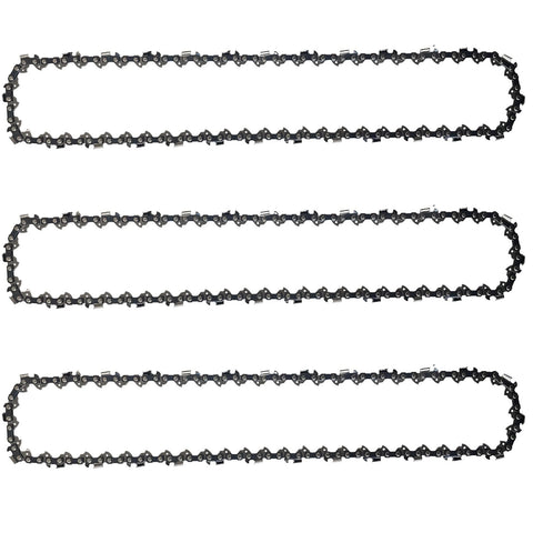 Opuladuo 16-inch chain close-up with sharpened teeth for clean cuts.