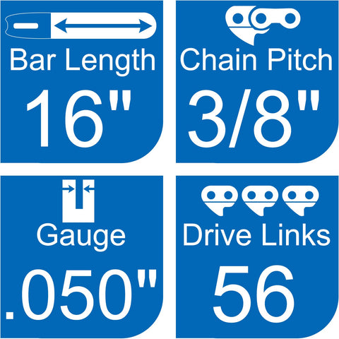 Opuladuo 16-inch chain for Greenworks CS80L2512 provides smooth performance during heavy-duty work.