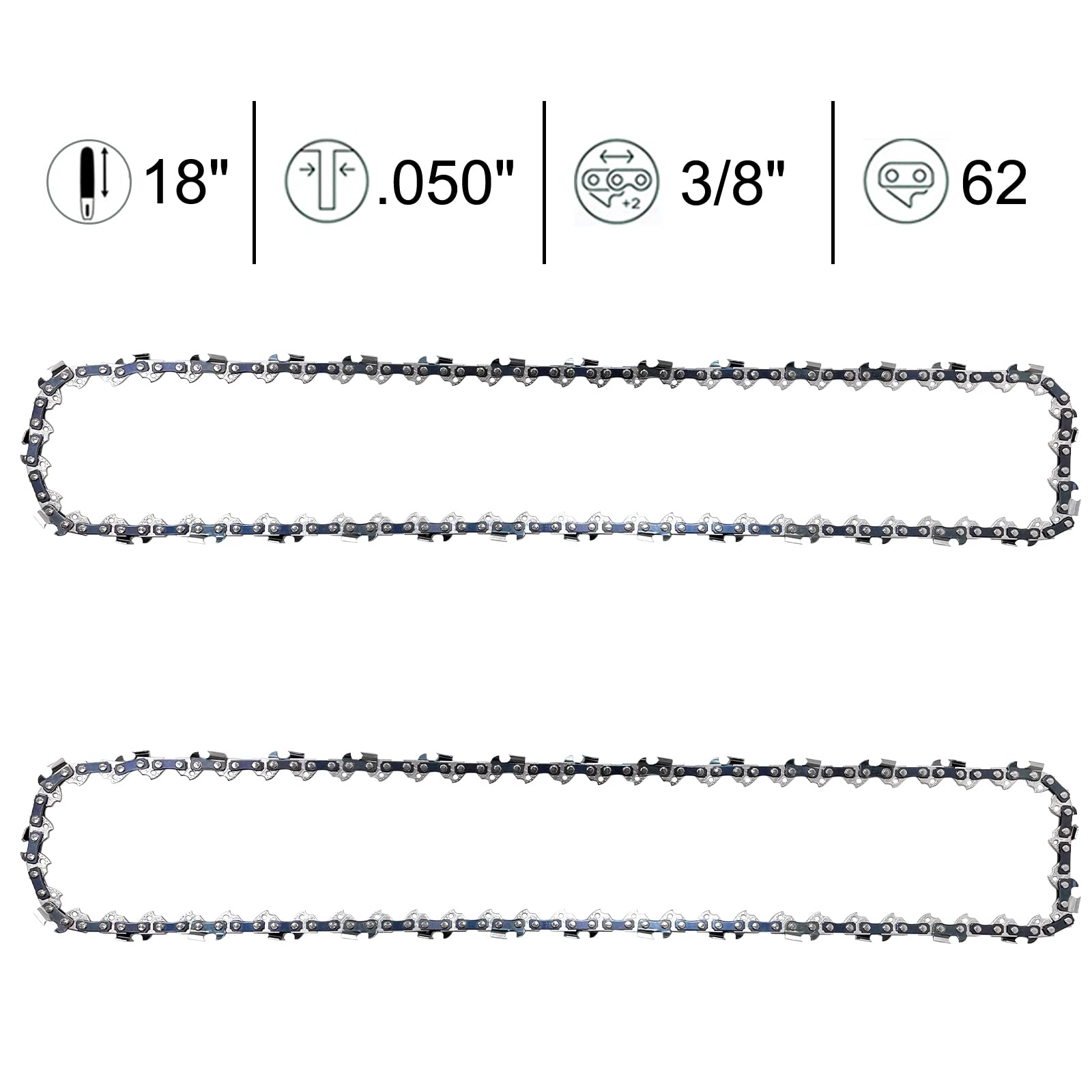 Opuladuo 18-inch replacement chain for EGO CS1804/CS1800 delivers reliable performance.