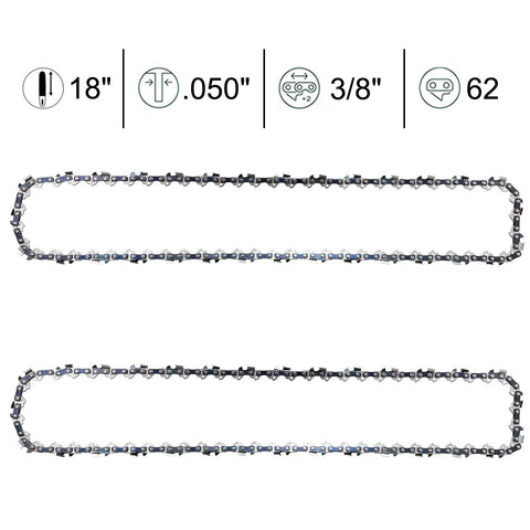 Opuladuo 18-inch replacement chain for EGO CS1804/CS1800 delivers reliable performance.
