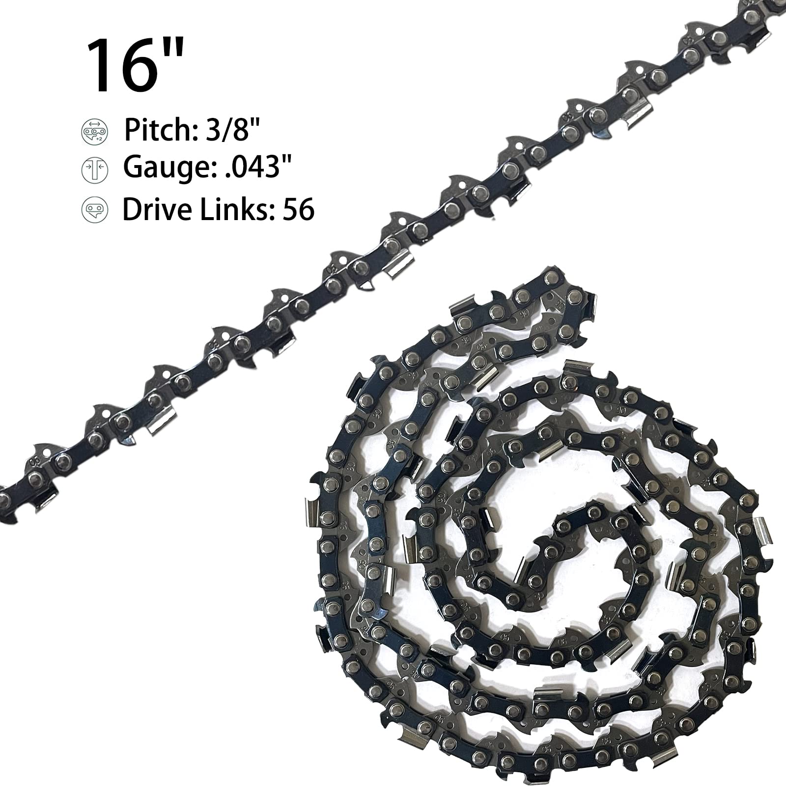 Opuladuo 2PC 16-Inch Chain for Milwaukee 2727-20/21HD enables quick, clean rebuilds