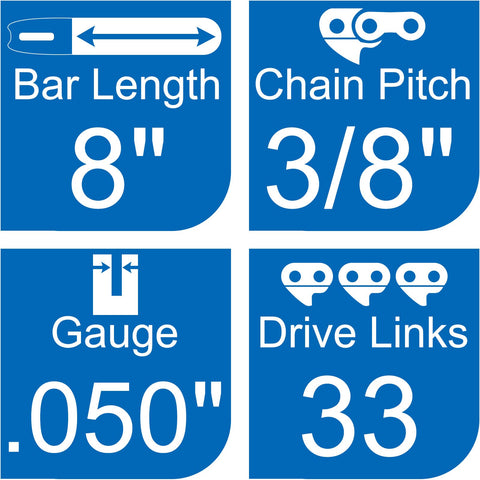 Opuladuo 8 inch chain for Greenworks 20302 provides reliable, smooth performance.