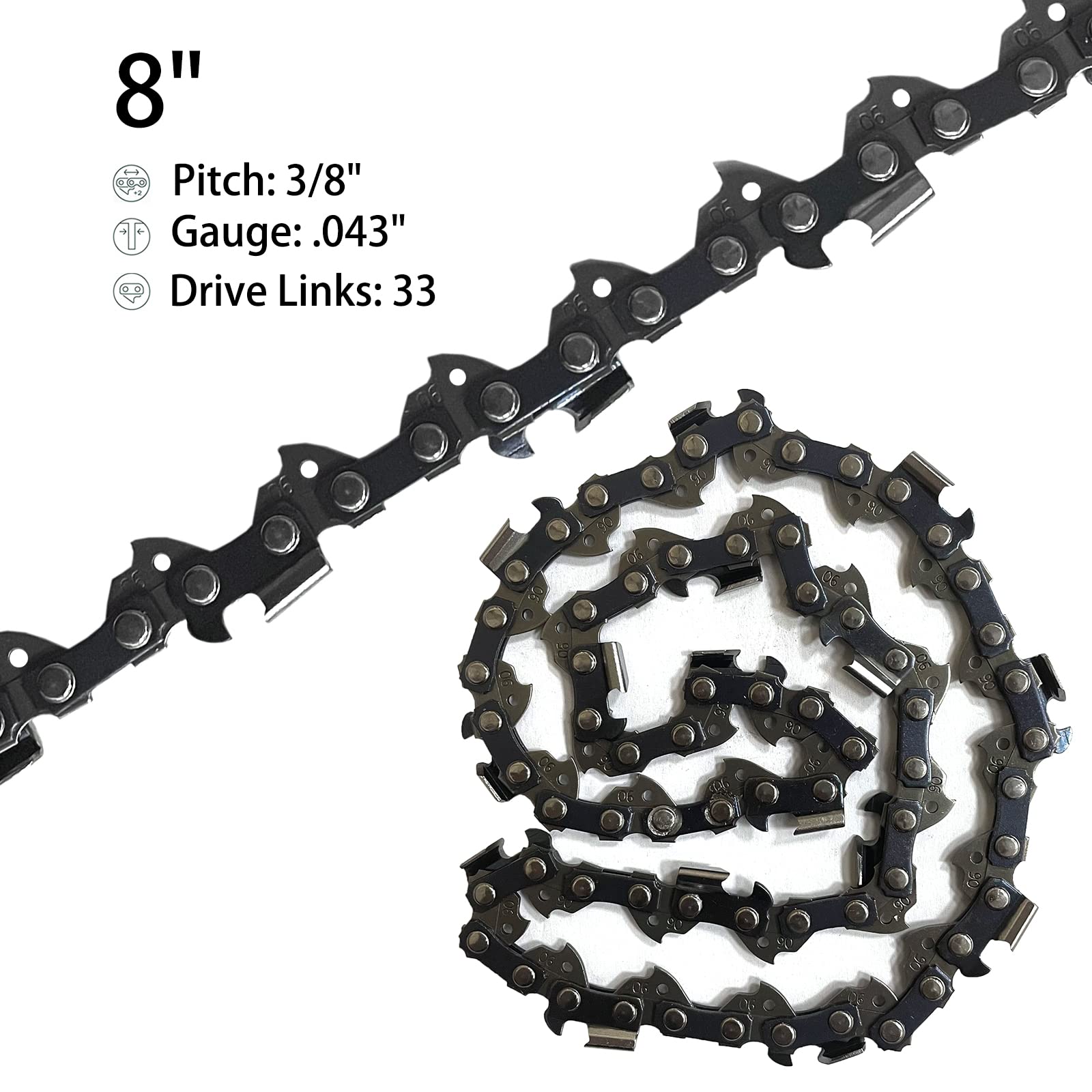 Opuladuo 8-inch chain fits Ryobi P4360, delivering reliable pruning performance.