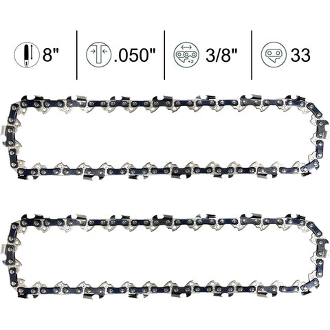 Opuladuo two-piece 8in chain ready-to-use replacement to reduce downtime