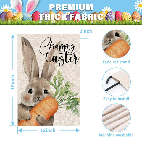 OPULANE double-sided Easter flag readable from both sides