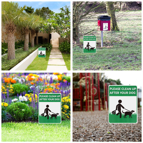 Opvixi no-dog-poop sign pack helps maintain tidy spaces.