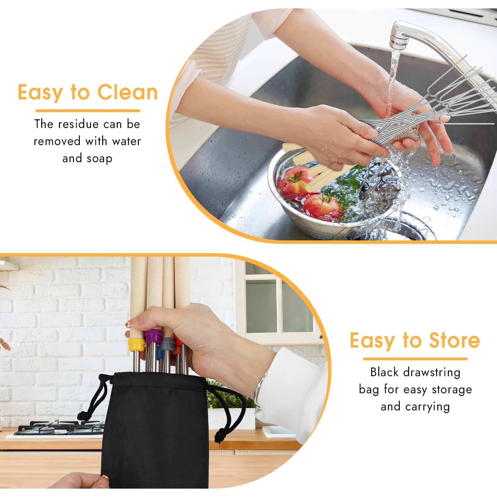 Opvixi stainless steel heads resist rust and heat for durable roasting.