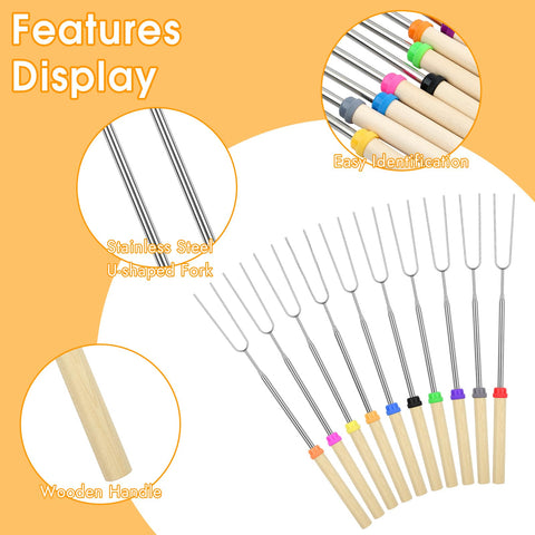 Opvixi U-shaped double fork design secures food while protecting little fingers.