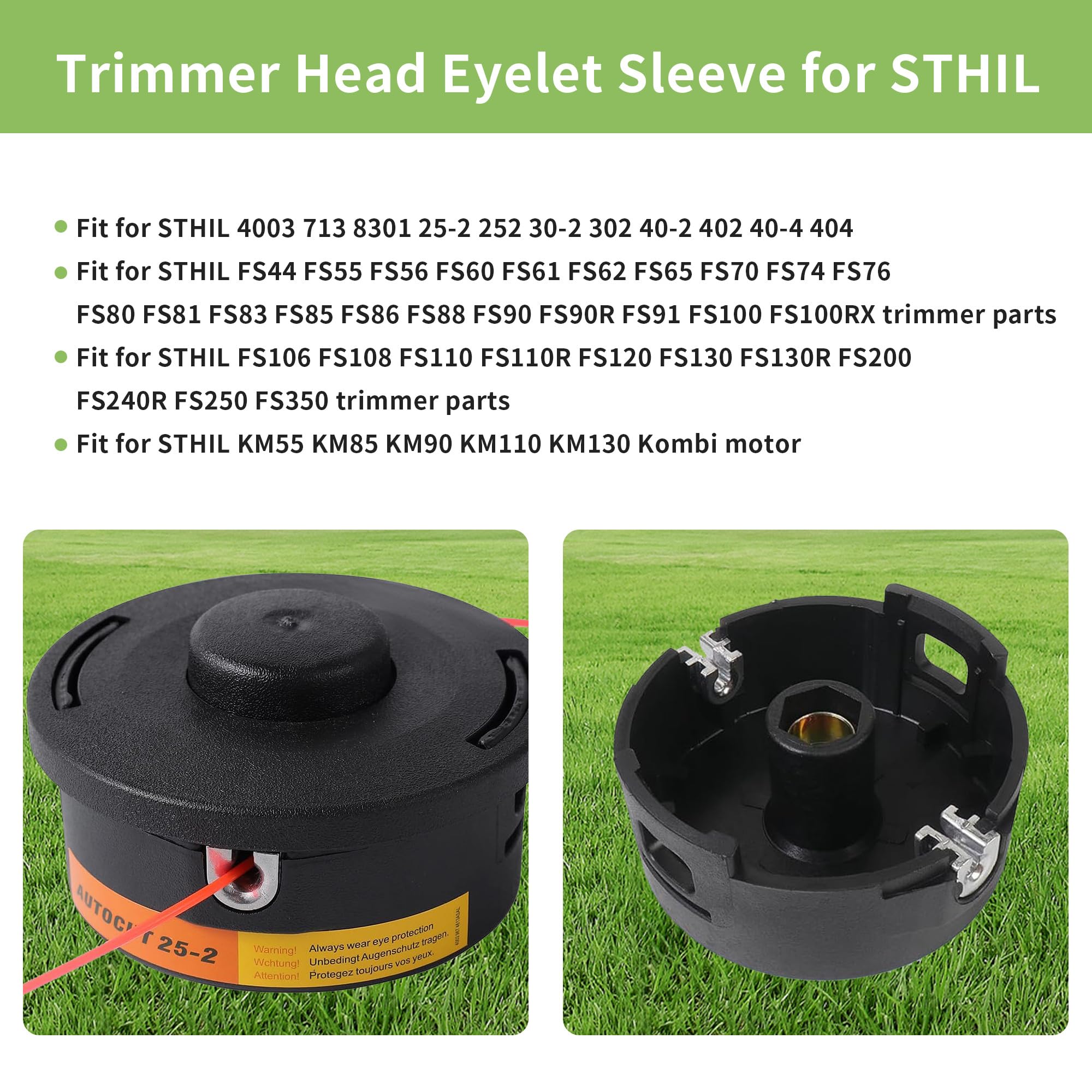 Opzour trimmer head 25-2 compatibility image for common replacements.