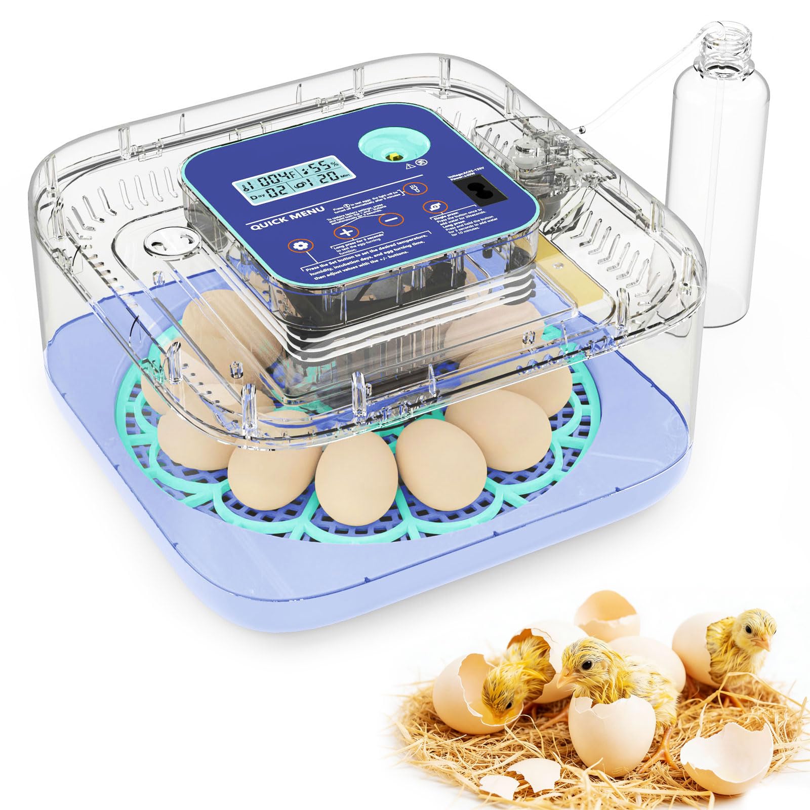 Oqioprd incubator 360° view lets you monitor progress easily.