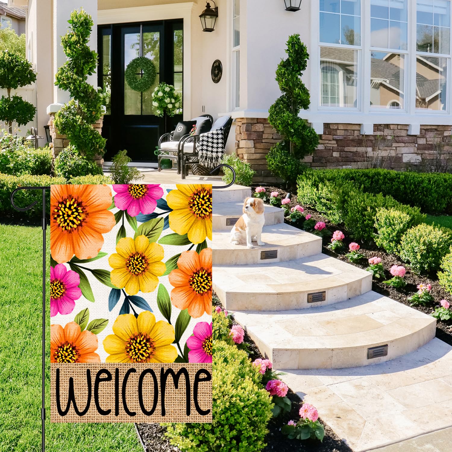 OQUAYA seasonal yard flag ideal for patios and porches year-round