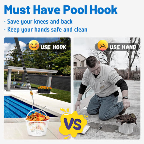 ORAPXI extendable pole reaches gutters or branches for hanging items.