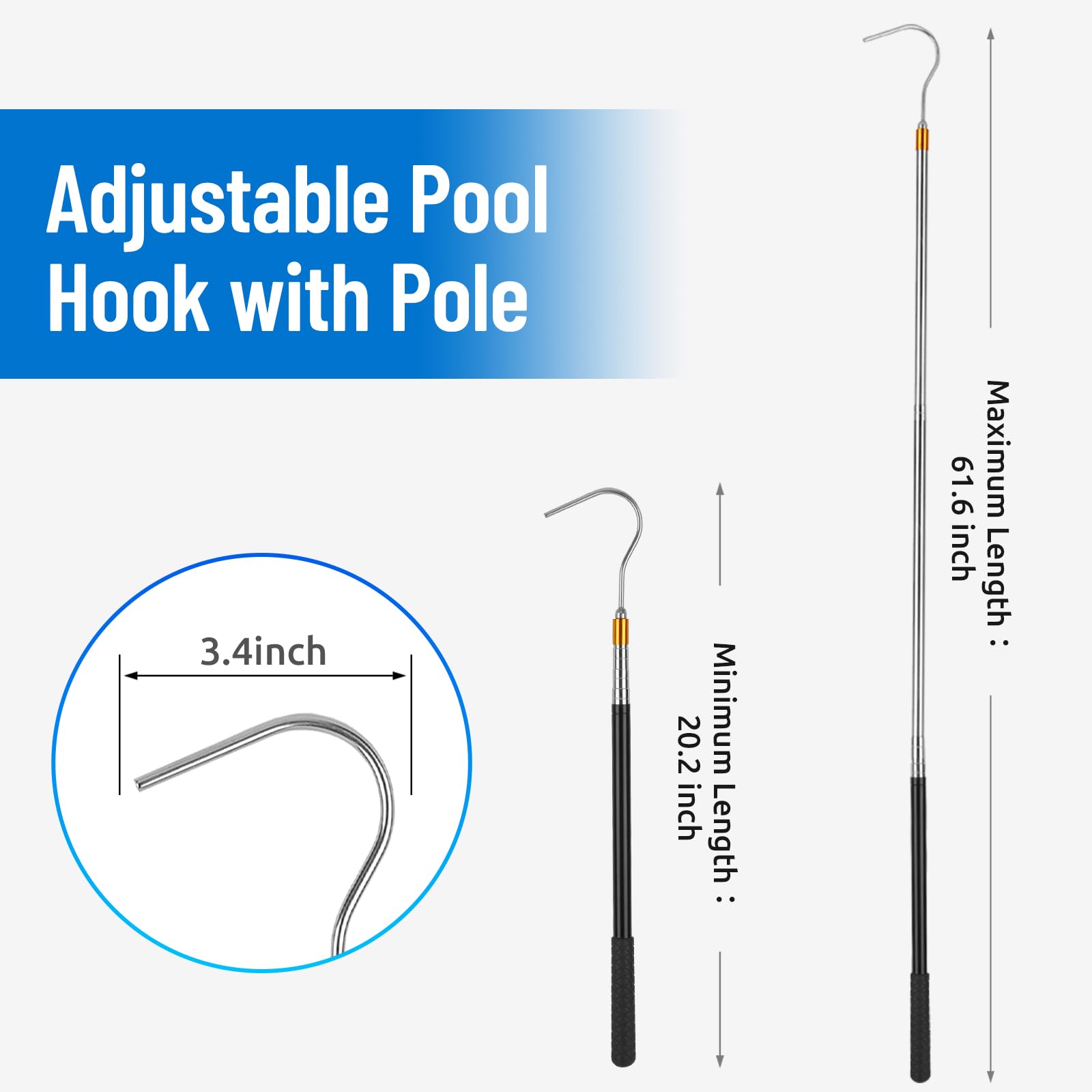 ORAPXI hook in action keeps hands clean during routine pool maintenance.